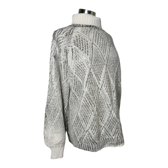 LUMINA Italian Metallic Wool Alpaca Blend Sweater size XL - Picture 4 of 10